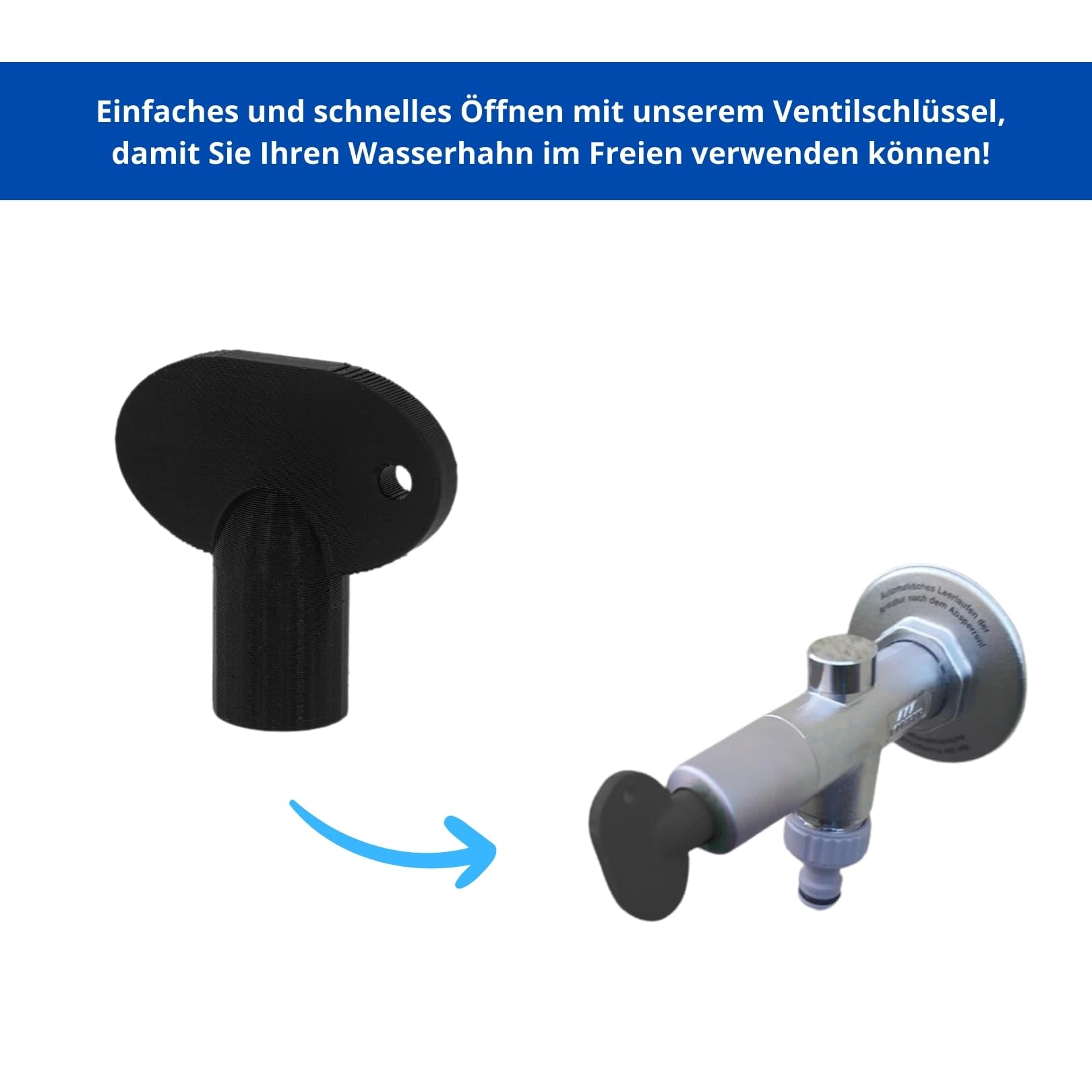 Steckschlüssel Für Frostsichere Außenarmaturen – Kompatibel Mit Kemper Frosti/UP-Plus, 13 Mm Innen-Vielzahn, Für 1/2" & 3/8" – Ersatzteil Aus Kunststoff