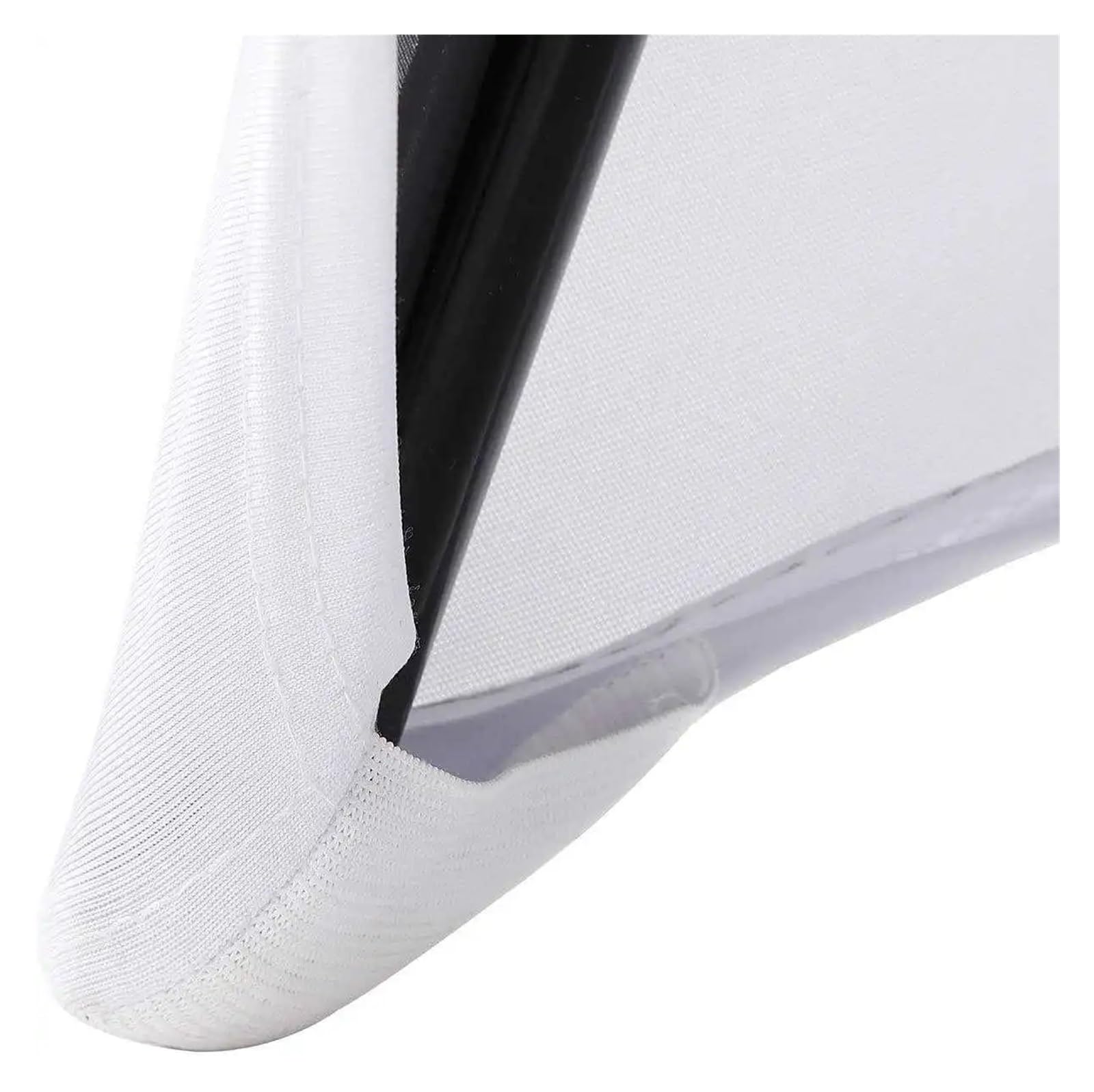 Coprisedie pieghevoli elasticizzate for sedie da banchetto e feste, in spandex nero, matrimonio, 10 pezzi(White)