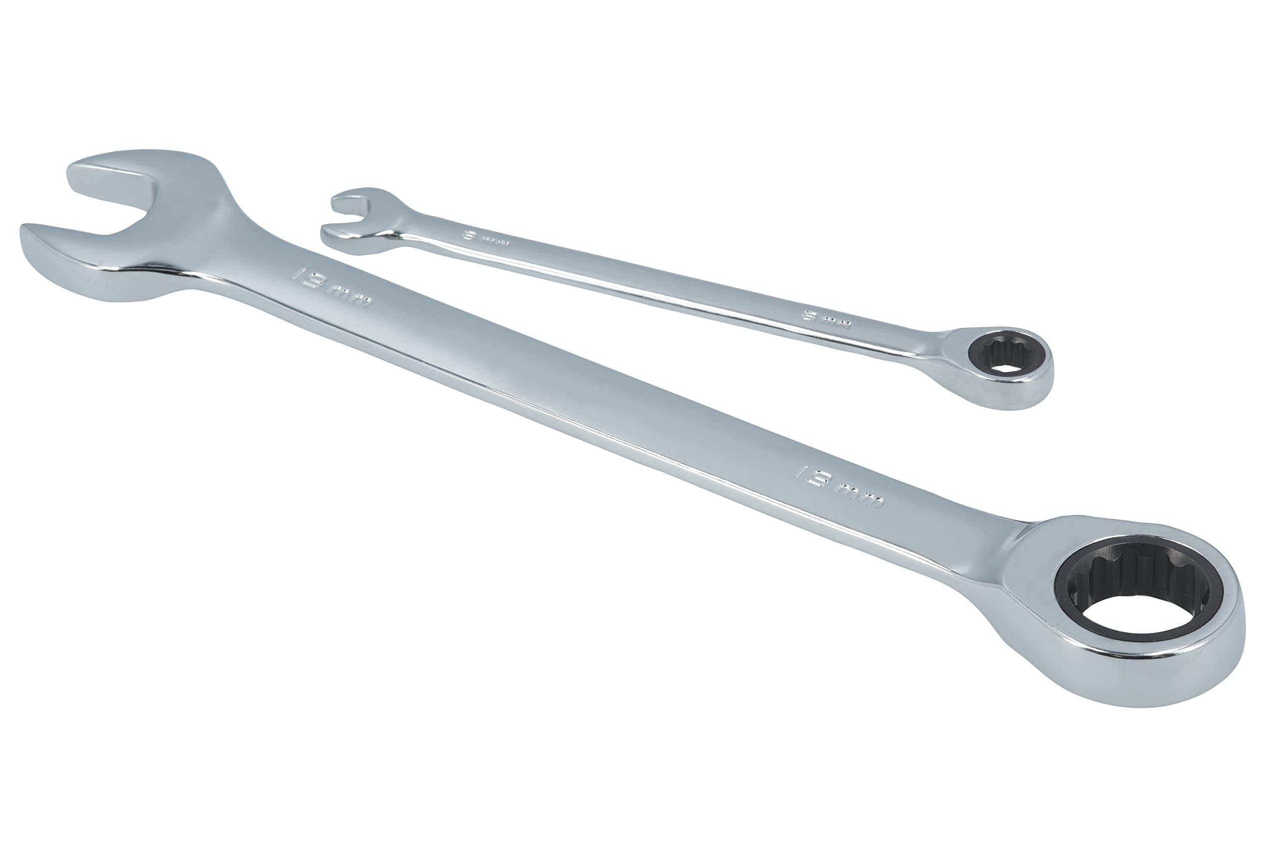 LASER 8511 12pc Double Ring Spanner Set Chrome Vanadium Steel 72 Tooth Bi-Hex