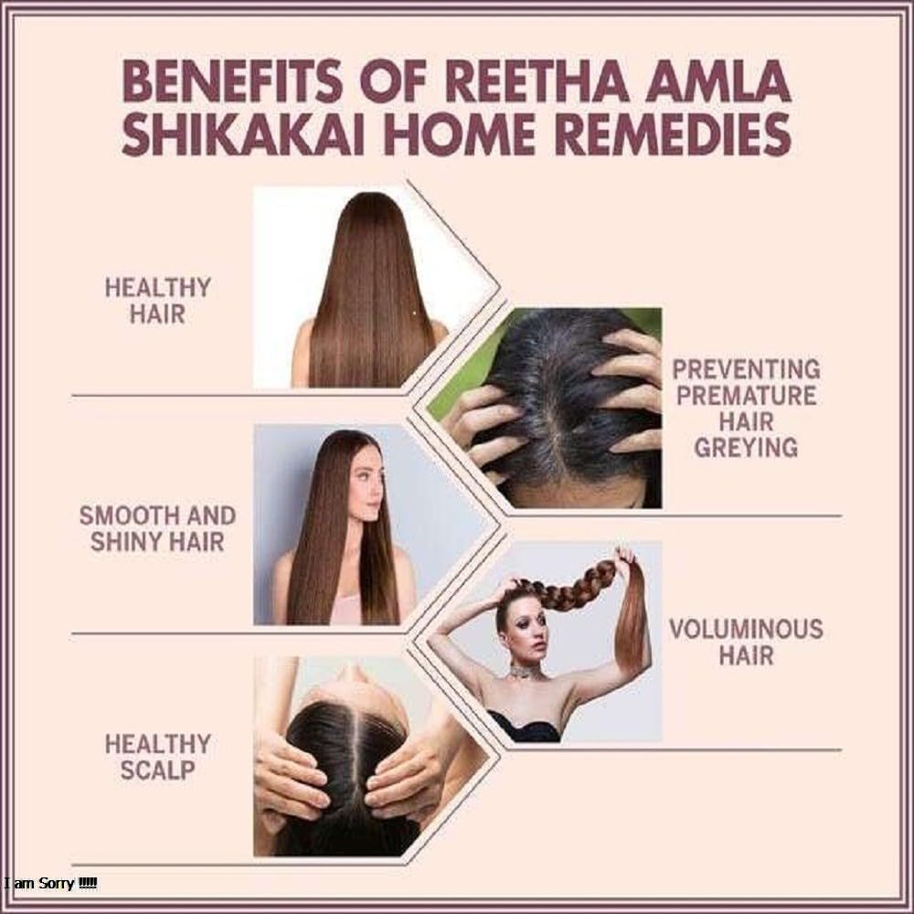 Reduces Hair Fall Amla, Reetha, Shikakai powder for Hair growth Natural Hair cleanser 100% Pure and Natural Men & Women 1