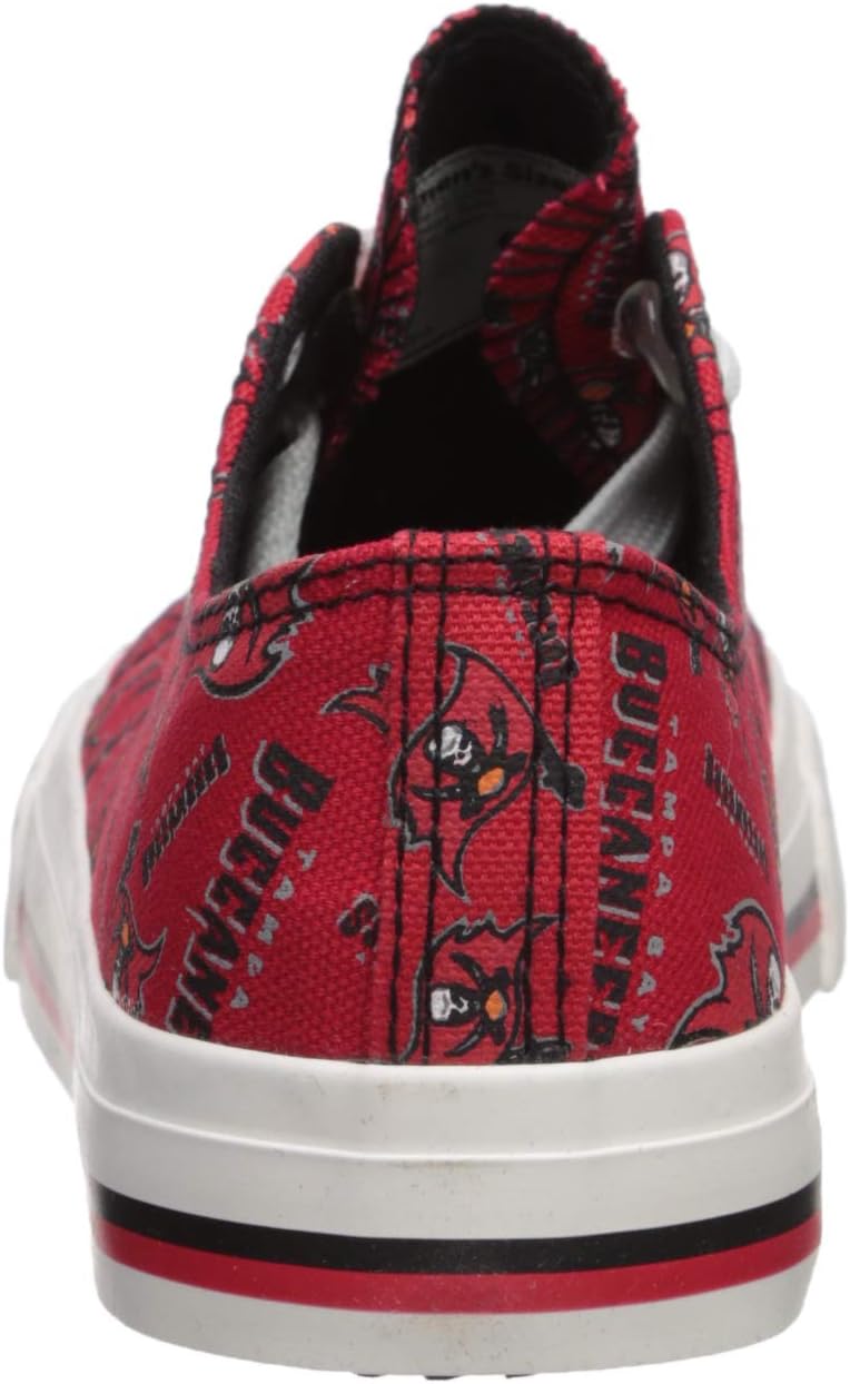 FOCO Tampa Bay Buccaneers NFL Womens Low Top Repeat Print Canvas Shoes - 7 - Image 3