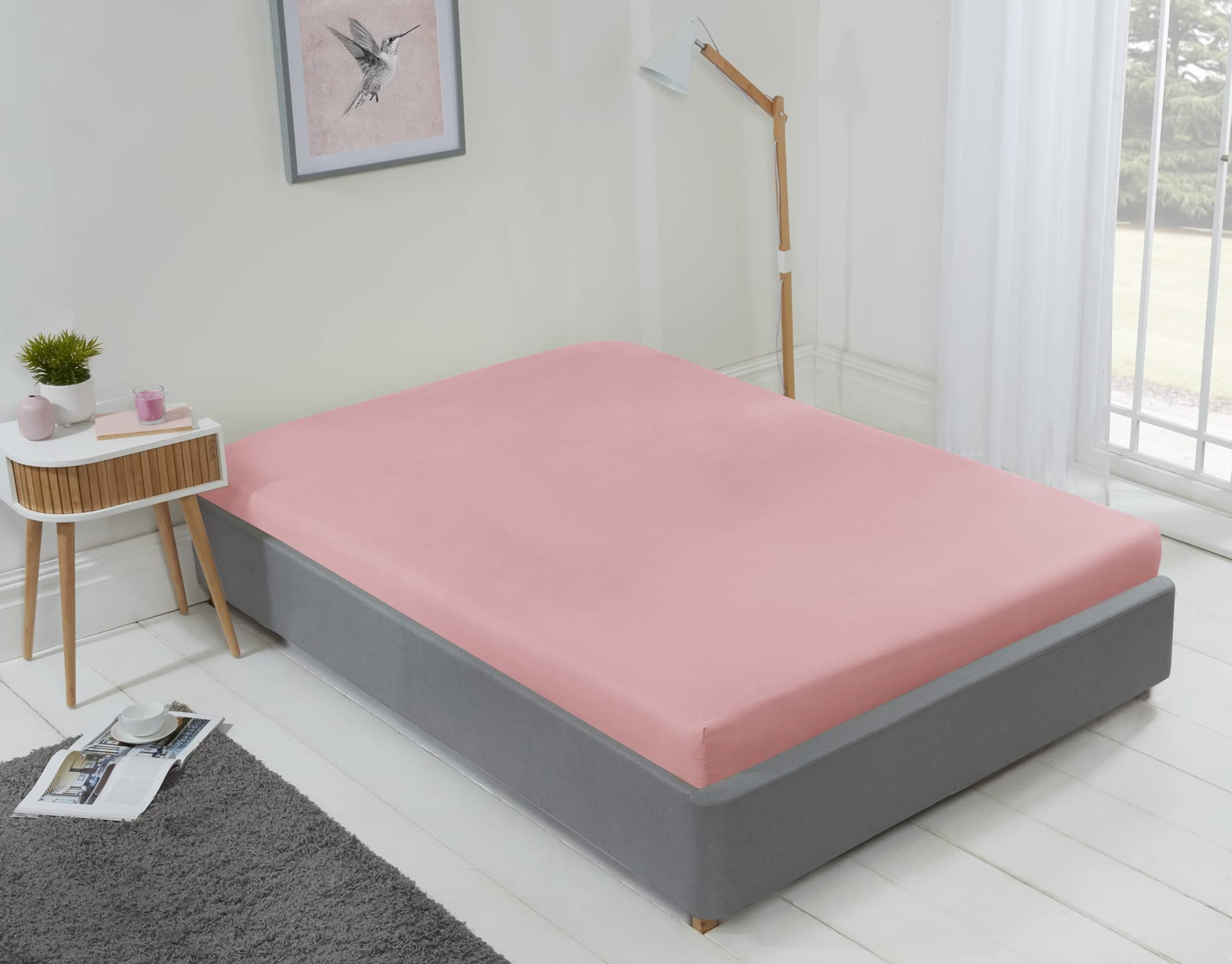 Emma Barclay Lyla Fitted Sheet in Blush Pink - Single