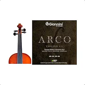 Encordoamento para Violino Geavva Serie ARCO ACO Medio Giannini