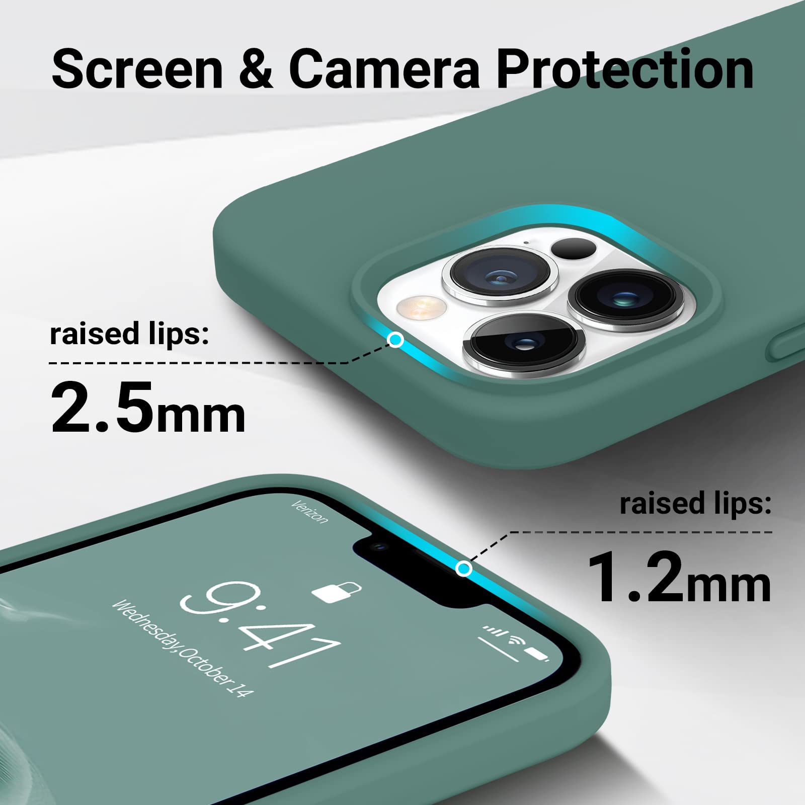 Designed For IPhone 13 Pro Max Case, Silicone Full Cover [Enh - View #7