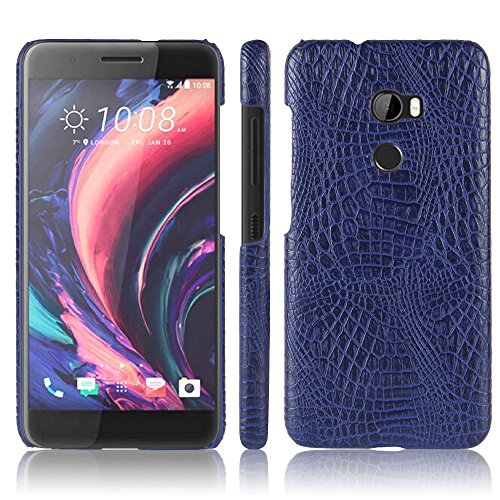 Compatible con HTC One X10 Funda,Funda Protectora para teléfono 2 en 1 (PC+Piel) Blue
