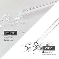 Vista 6 de Pajita de Repuesto Compatible con Vasos Stanley de 40 oz, 4 Piezas Pajitas Reutilizables con Cepillo de Limpieza, Pajita Larga de Vidrio para Rosa