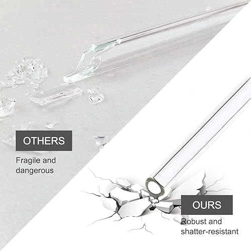 Miniatura 6 de Pajita de Repuesto Compatible con Vasos Stanley de 40 oz, 4 Piezas Pajitas Reutilizables con Cepillo de Limpieza, Pajita Larga de Vidrio para