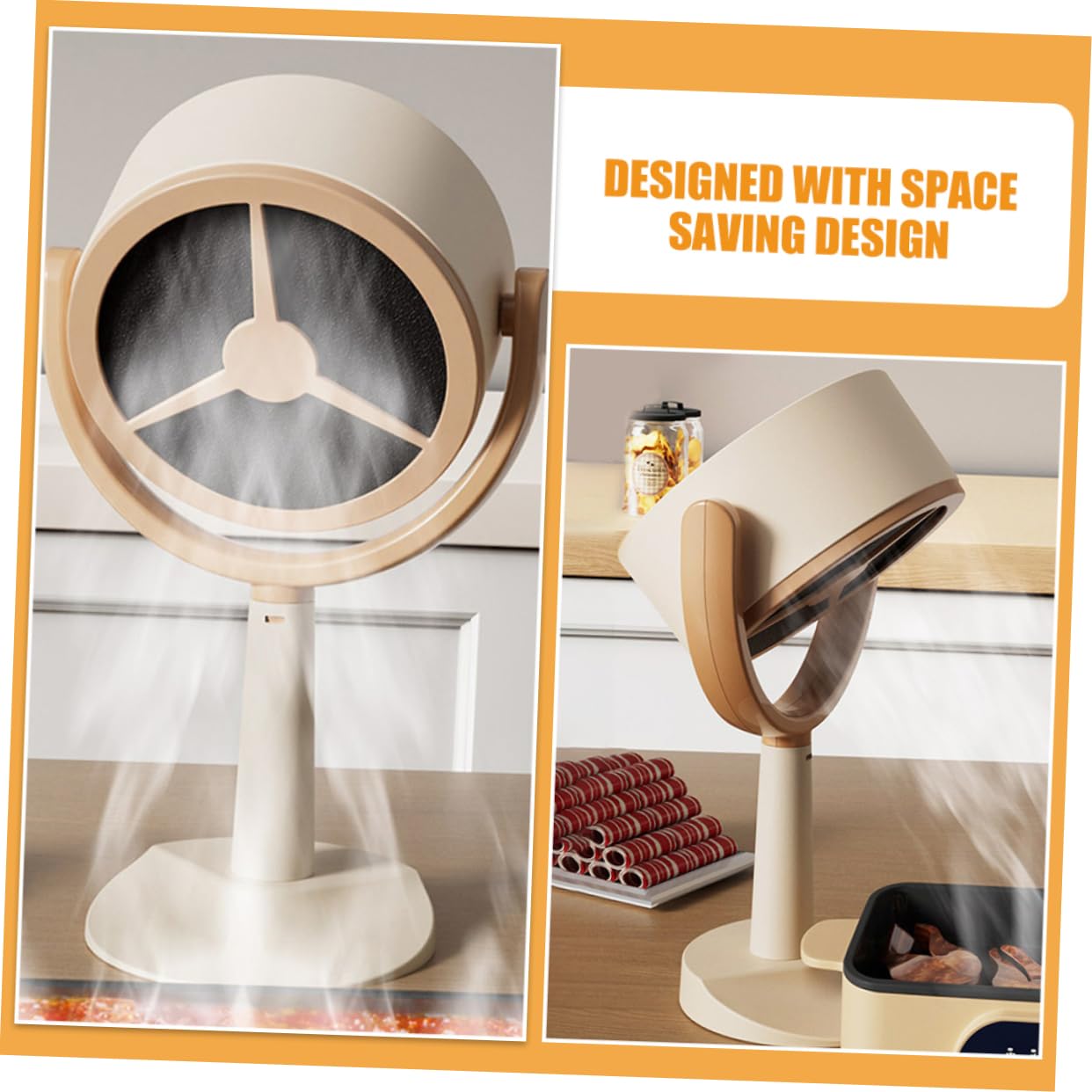 Operitacx Mini Hotte Aspirante Portable de Table Design Compact et Fonctionnement Silencieux Cuisine et Barbecue à Domicile