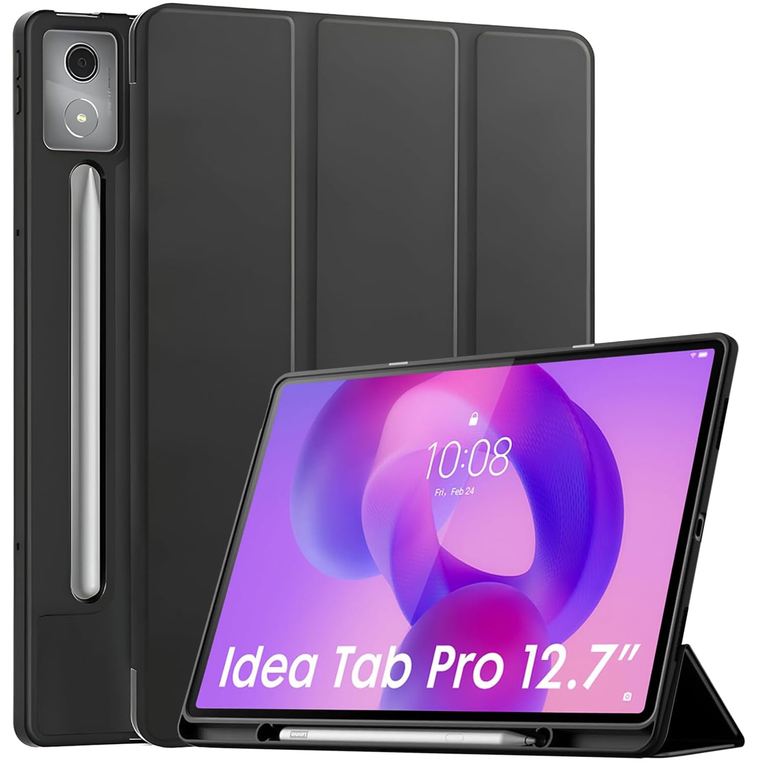 ProElite Cover for Lenovo Idea Tab Pro 12.7 inch 2025 case Cover, Soft Flexible Flip Case Cover for Lenovo Idea Tab Pro 12.7 inch 2025 [Recoil Series] - Black-image-28