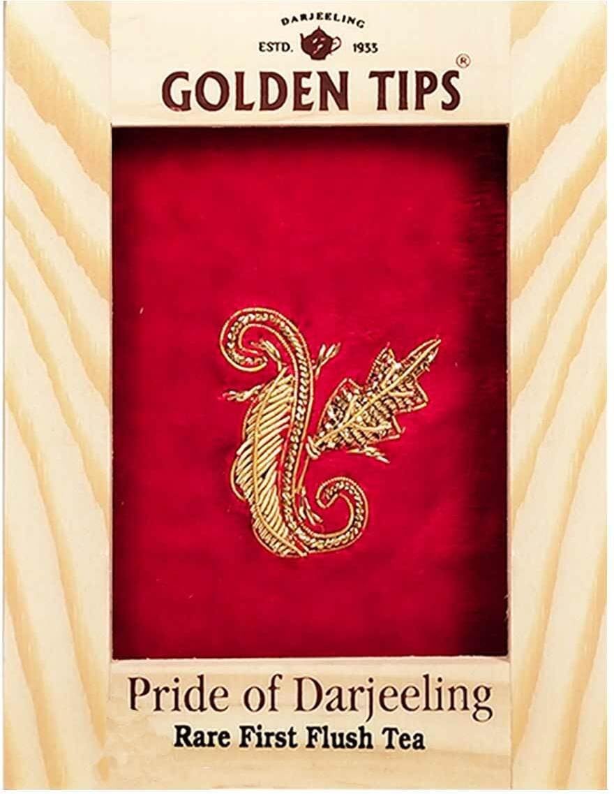 See full amazon price history chart for Golden Tips Rare First Flush Darjeeling Tea Pinewood Box with Zardosi Work on Velvet Pouch (200 Gram, 100 cups) Golden Tips Rare First Flush Darjeeling Tea Pinewood Box with Zardosi Work on Velvet Pouch (200 Gram, 100 cups) (B071RF5Y1C) Amazon Price History, Amazon Price Tracker