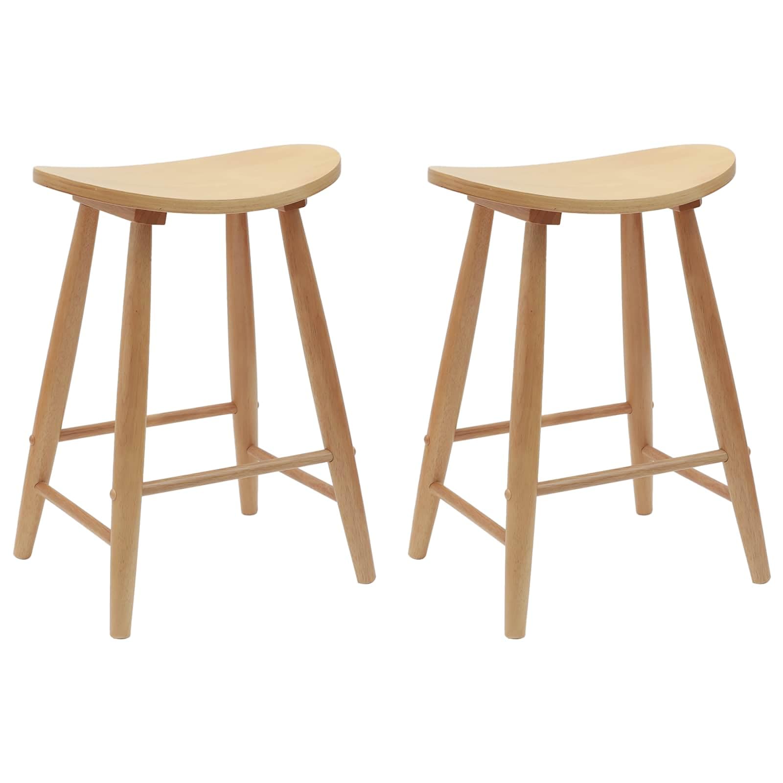 Moderno juego de sillas de comedor con patas cónicas de madera maciza de caucho y madera maciza, práctico juego de sillas de comedor de doble sesión para 2 personas, fácil de cuidar en color