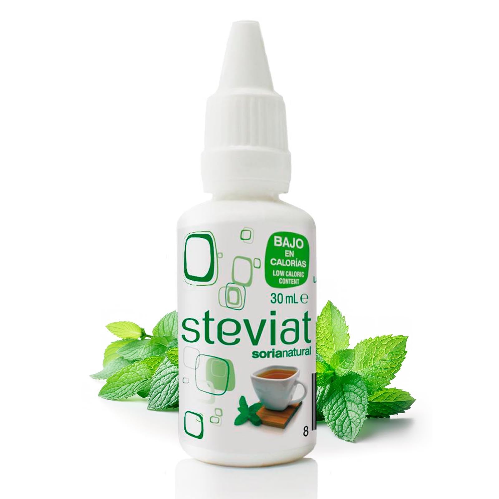 Soria Natural Steviat gotas - Edulcorante de Mesa 100% Natural – A Base de Glucósidos de Esteviol (Stevia rebaudiana) – Sustituto de Azúcar – Edulcorante Líquido Bajo en Calorías – Bote de 30 ml