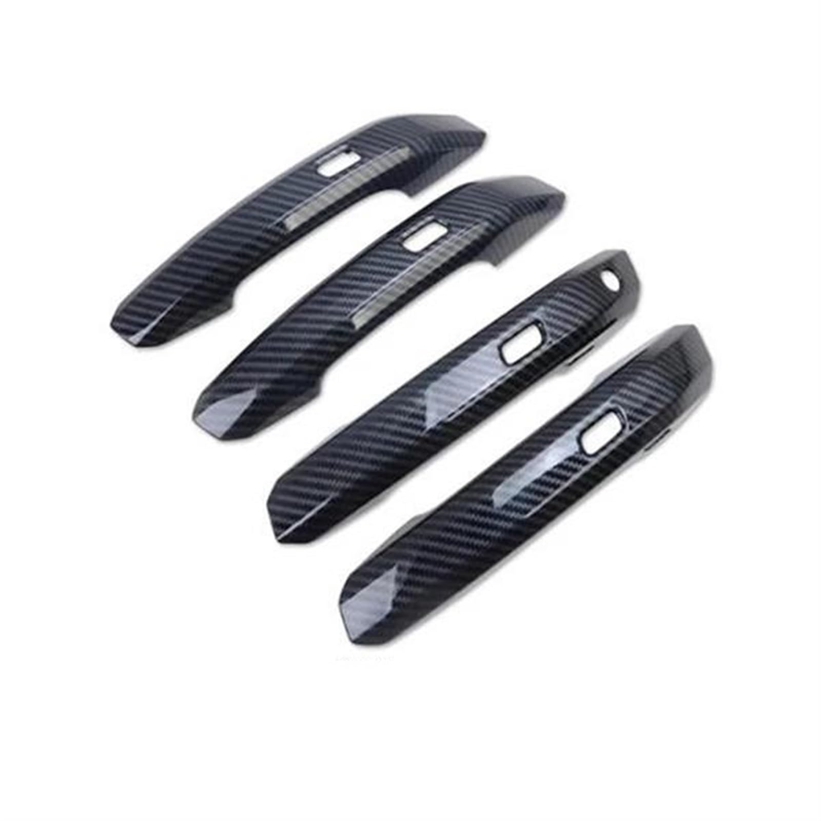 Ujnheq One Color Carbon Fiber Smart Door Handle Cover For A4 B9 8W 2016 2017 2018-2022 Car Exterior Stickers Accessories