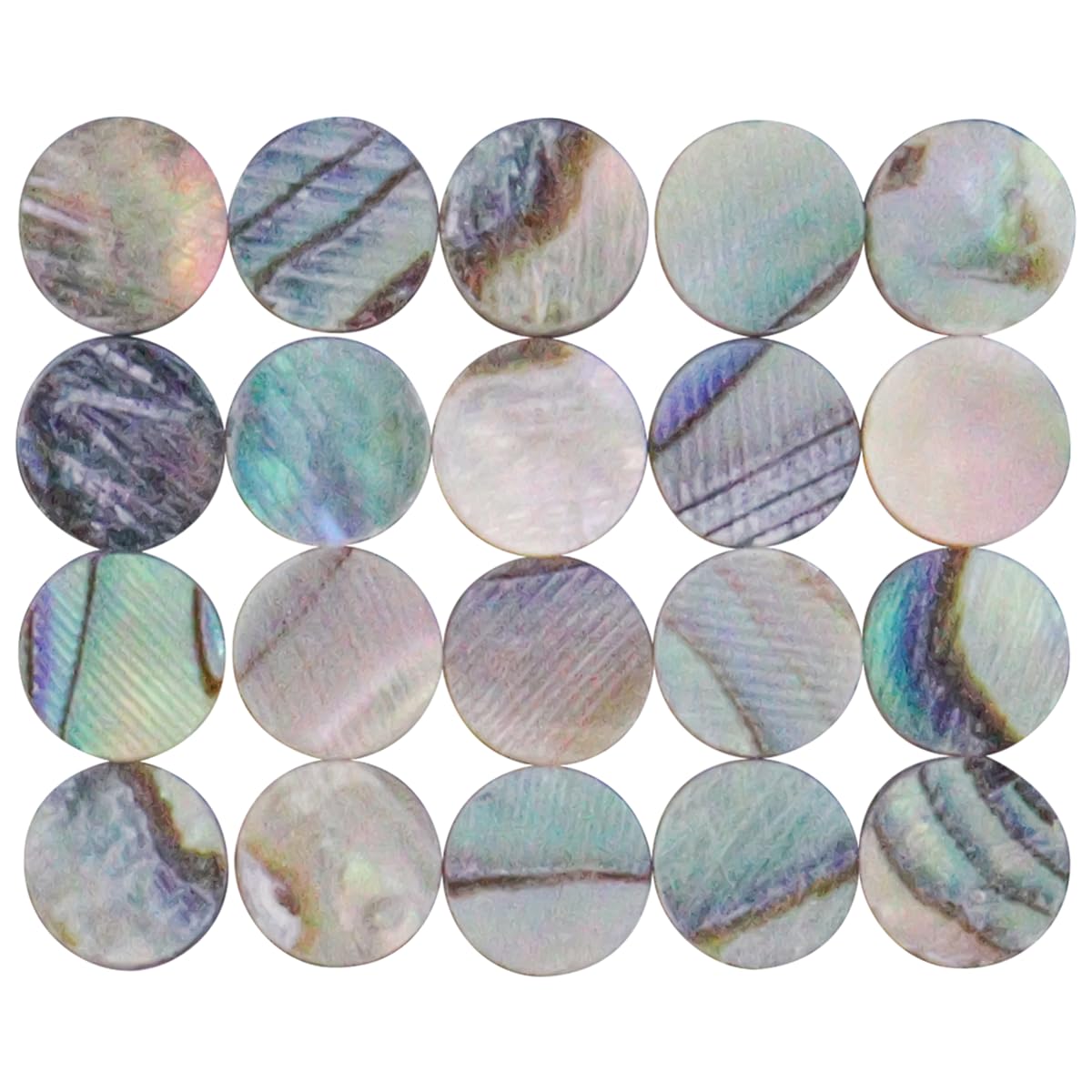 20Pcs Natural Abalone Shell Inlay Fingerboard Dots Fretboard Position Marker for Guitar Bass Ukulele Banjo(3x2mm)