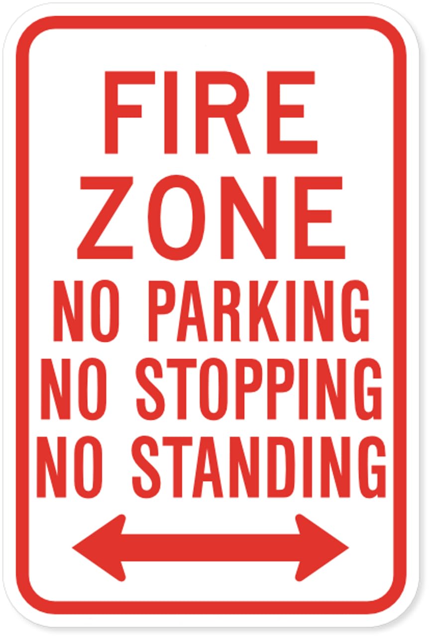 Tin sign vintage Fire zone Parking Plaque Poster for Bar Pub Beer Home Garage Man Cave Wall Decor 12x8 Inch