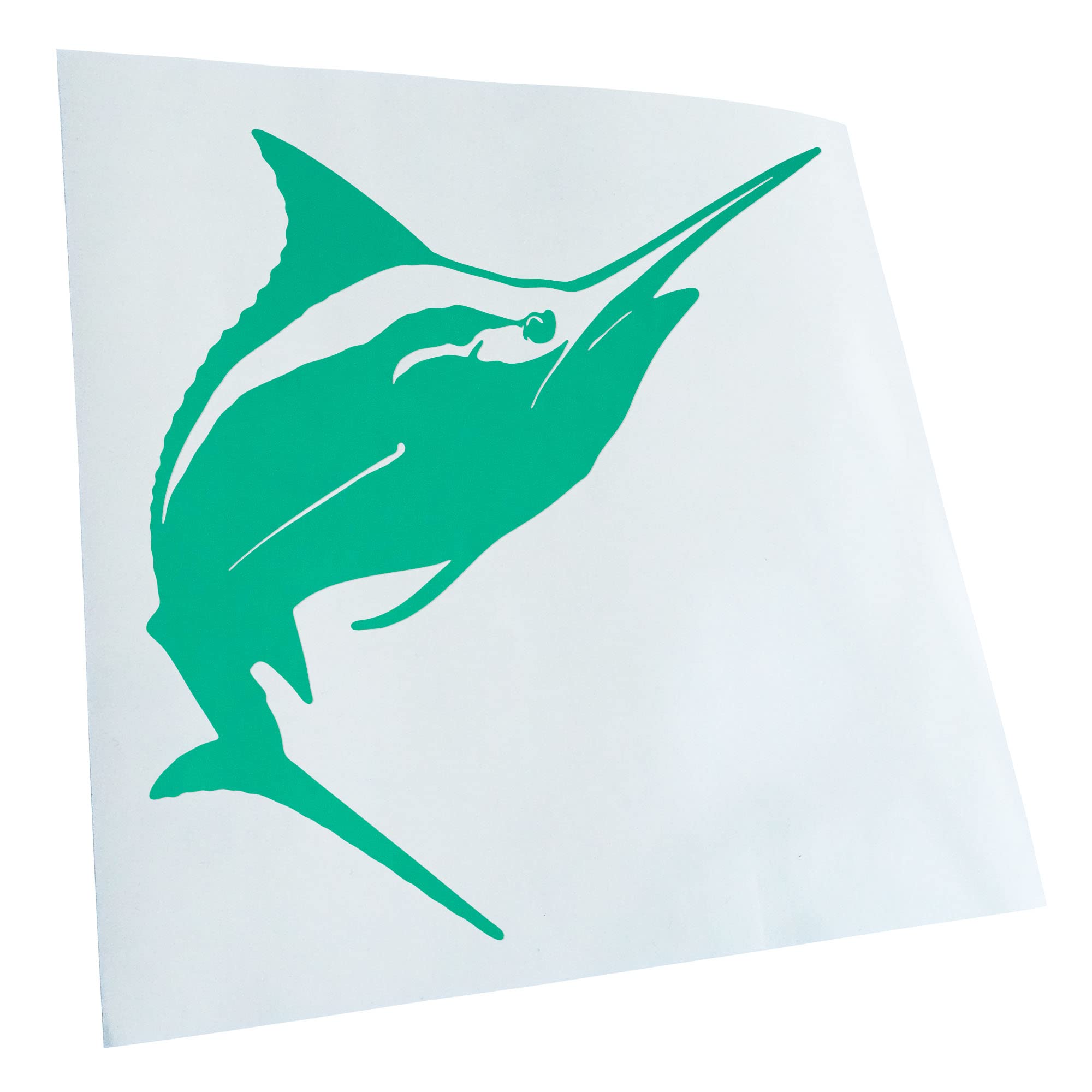 Kiwistar - Car Sticker - Turquoise - 60 x 60 cm Swordfish - Rear Window Car Sticker Weatherproof for Car Truck Moped Truck - Sticker Exterior Self-Adhesive Tuning Accessories for Window Vehicle