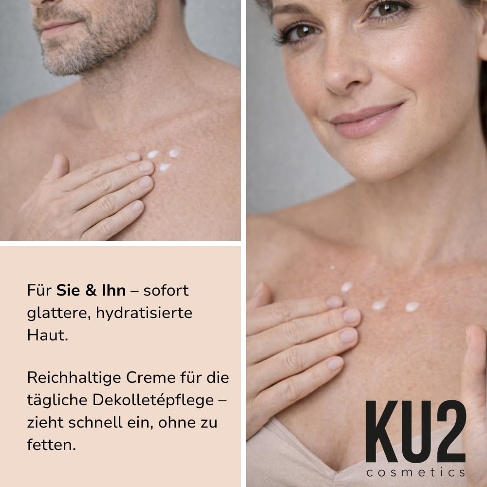 KU2 Cosmetics Superlift Dekolleté Creme, 100 ml | Anti Aging Pflege für Hals & Dekolleté, Mit Multi-Hyaluron & Peptiden, Glättet Linien sichtbar