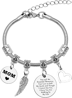 Memorial Bracelets for Loss of Mom Remembrance Gifts for Loss of Mother Father In Memory of Loved Gifts Bereavement Bangle Bracelet Sympathy Gift for Losses Mom Dad Bracelets Memory Gift
