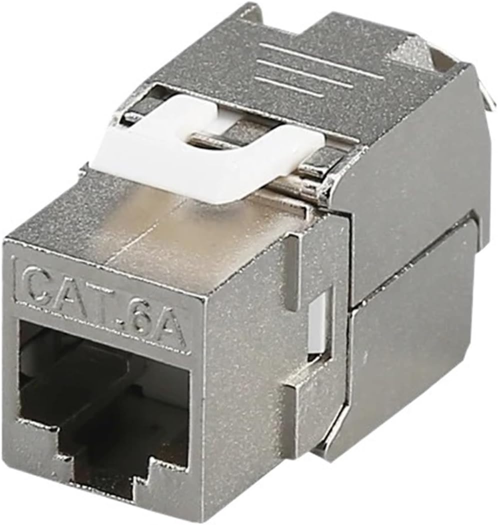 Cat8 Cat7 Cat6A, Female RJ45 Coupler Zinc Shield (STP), PoE+ Modular RJ45 Ethernet Coupler(1PCS,CAT6A STP)