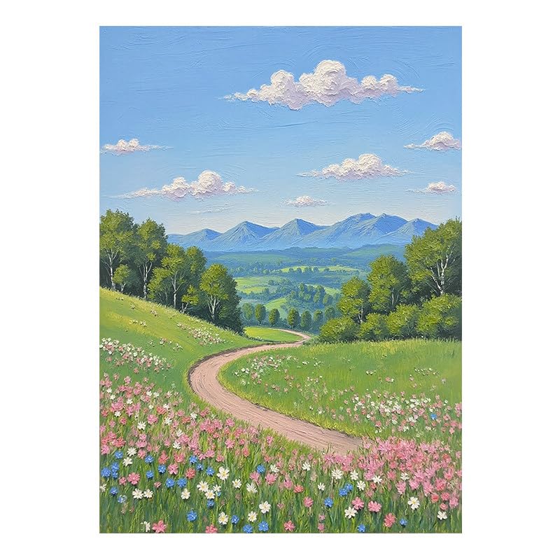 Fleurs sauvages peinture à l'huile abstraite décoration murale esthétique pour salon