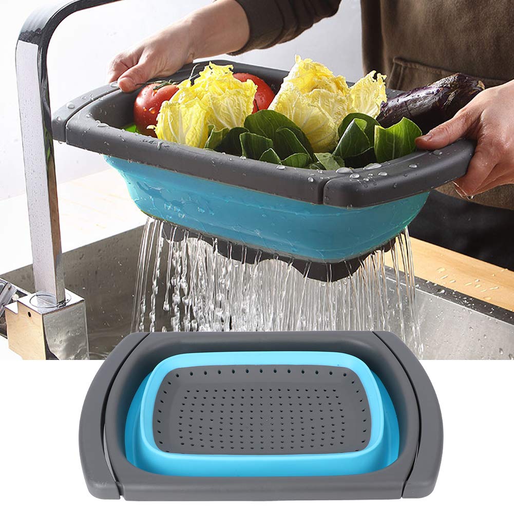 2 Passoires Pliables En Silicone - Égouttoir à Fruits Et Légumes - Pour Pâtes, Riz - Compact Et Léger