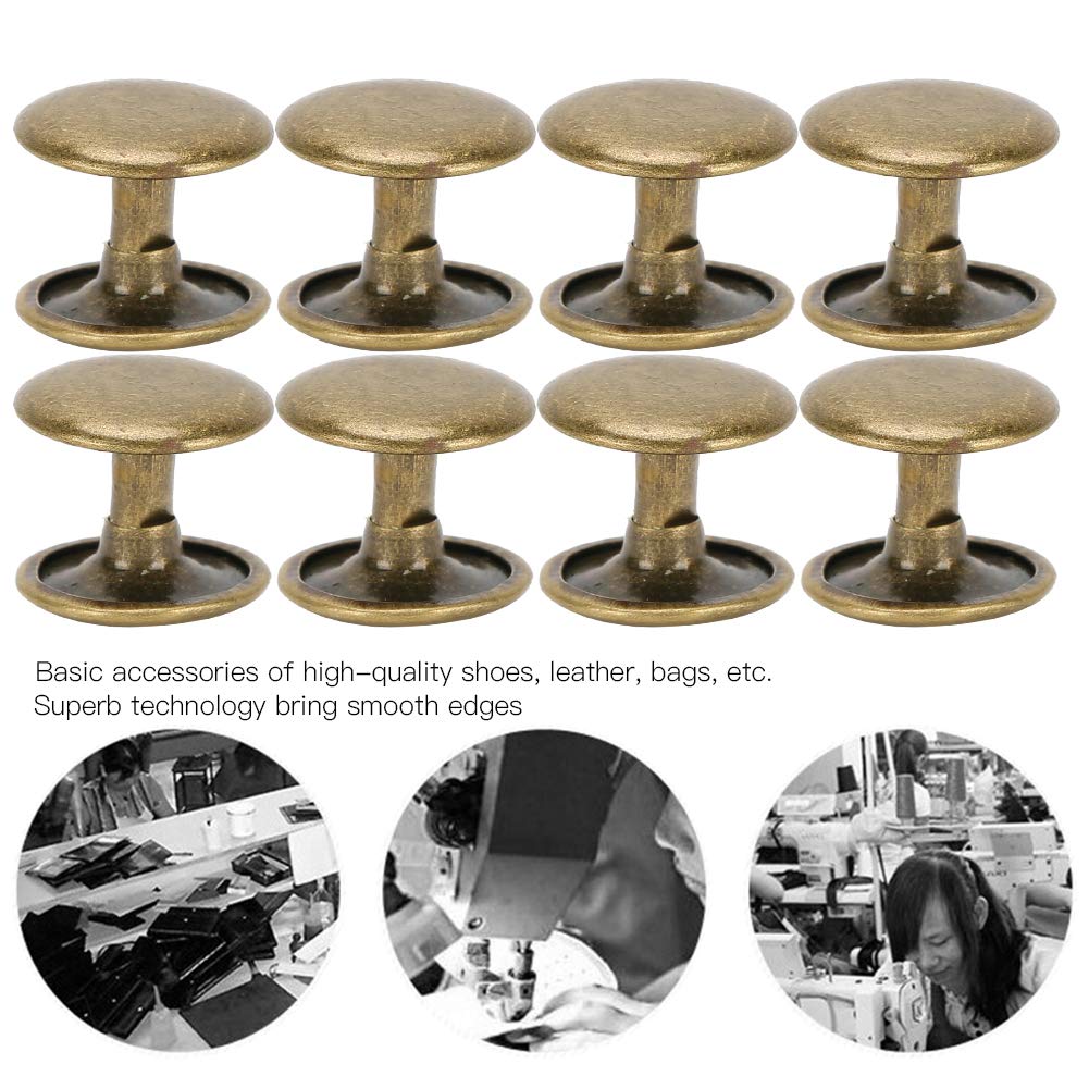 Studs For Clothes Round Rivet Metal Double Cap Rivets Gold Rivets