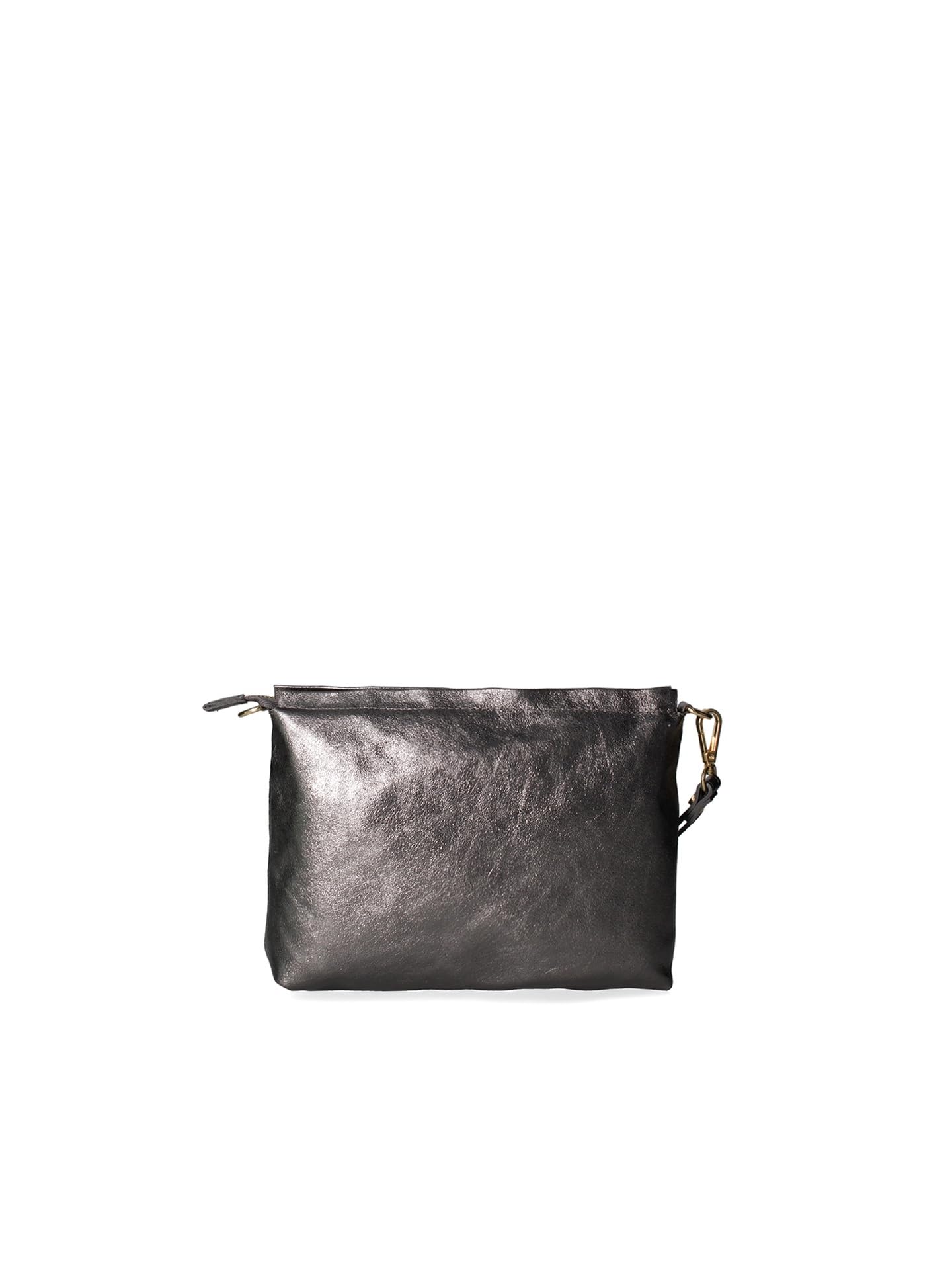 Gave Lux Damska kopertówka z prawdziwej skóry dolara i laminatu. Wyprodukowano we Włoszech GLX220756923FBG srebrna 27 x 19 x 2 cm