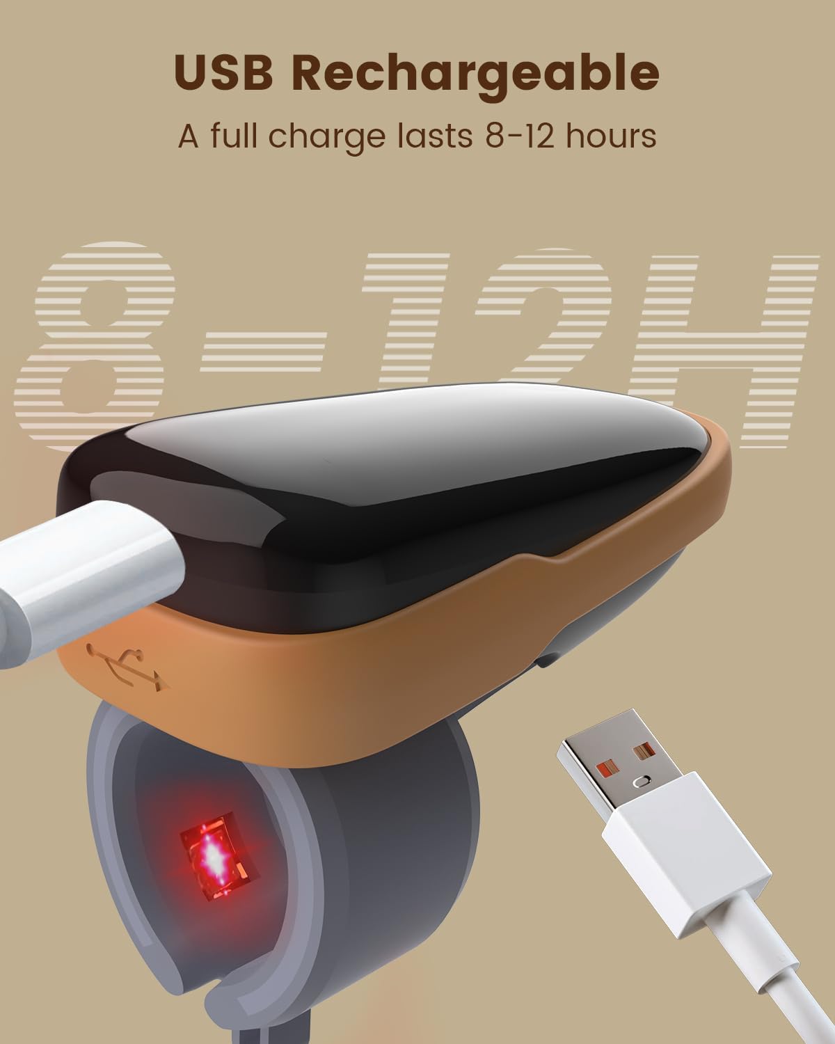 Vibeat WearO2 Blood Oxygen Monitor — Bluetooth Pulse Oximeter for Continuous O2 and Heart Rate Tracking Rechargeable, Wearable Finger Oxygen Meter with Notification & Free APP