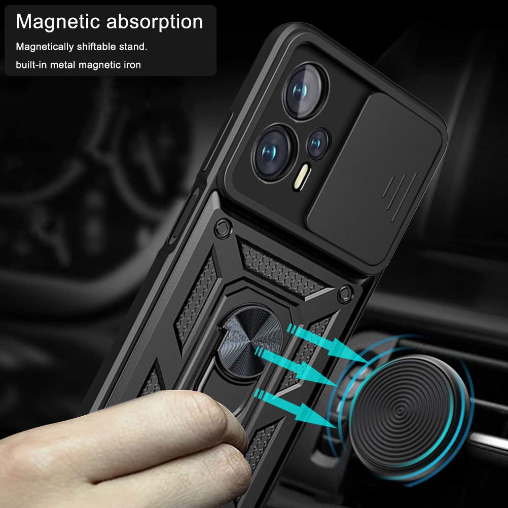 Xiaomi Poco X4 Pro 5G Custodia Rossa - Protezione Camera e Supporto Auto