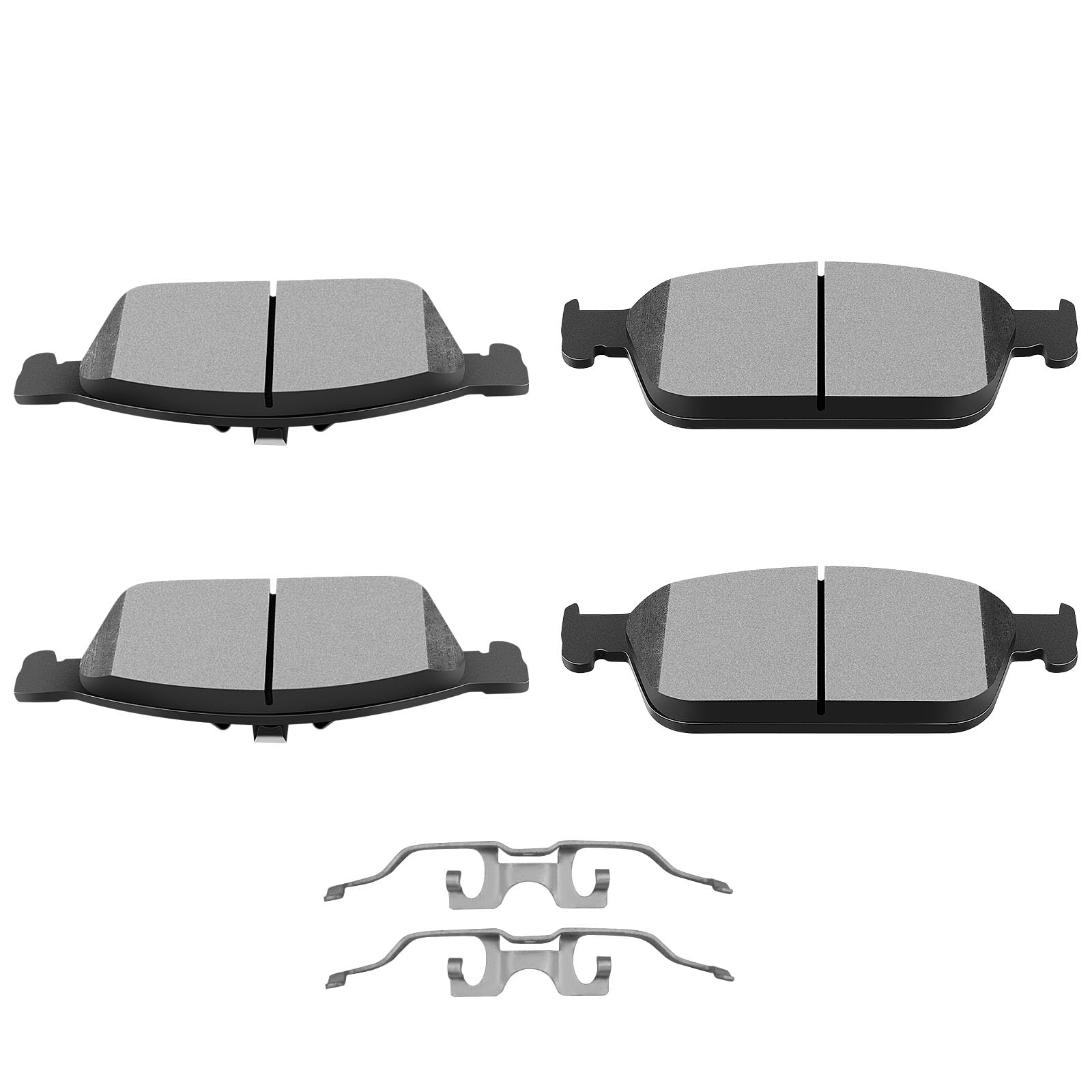 SCITOO D1668 Front Semi-Metal Brake Pads Sets - Fit For Ford Escape 2013-2019, Focus 2013-2018, Transit Connect 2014-2019, Lincoln MKC 2015-2019