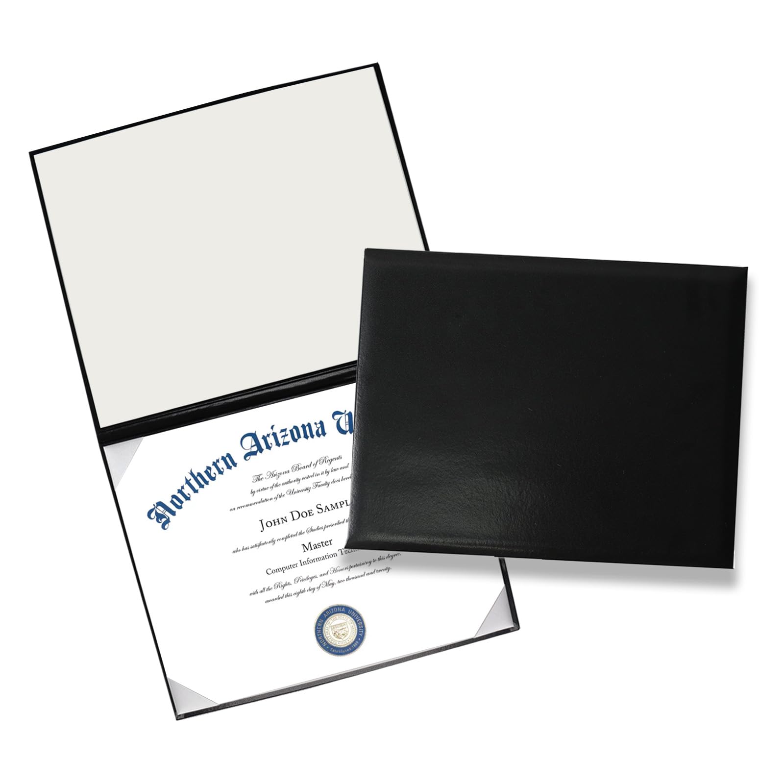 Goprety Padded Diploma Cover - Smooth Leather-Like Certificate Holder For 8.5x11 Inch Documents