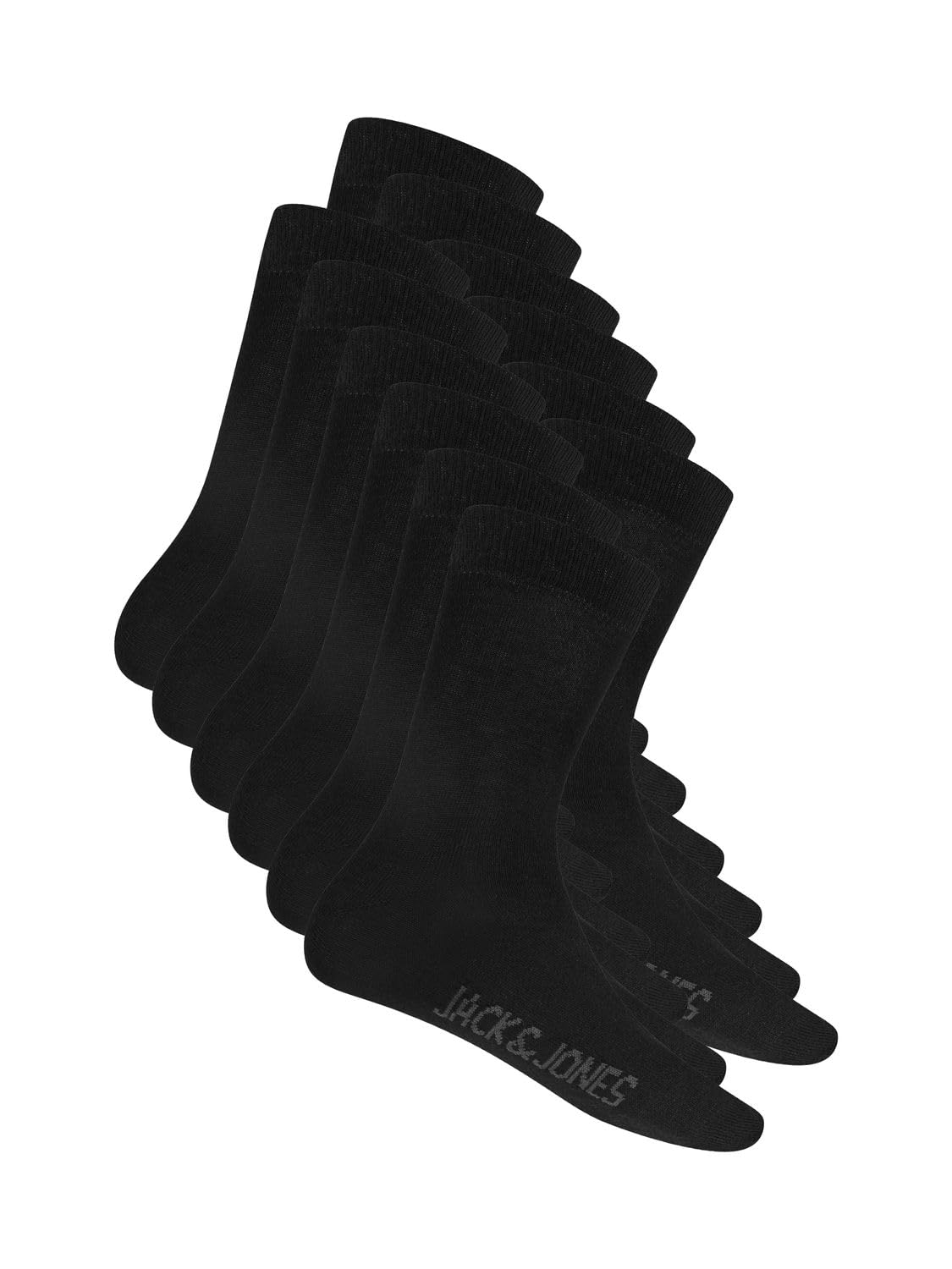 JACK & JONES Regular Classic Socken Herren Schwarz One Size JACJENS SOCKS 12er/18er Pack Freizeitsocken Elastischer Bund Strapazierfähig