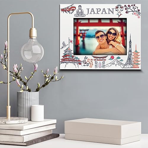 Miniatura 3 de BELLA BUSTA - Marco de fotos con temática japonesa-boda, compromiso, luna de miel, vacaciones en Japón - Juego de diseño de símbolos japoneses con