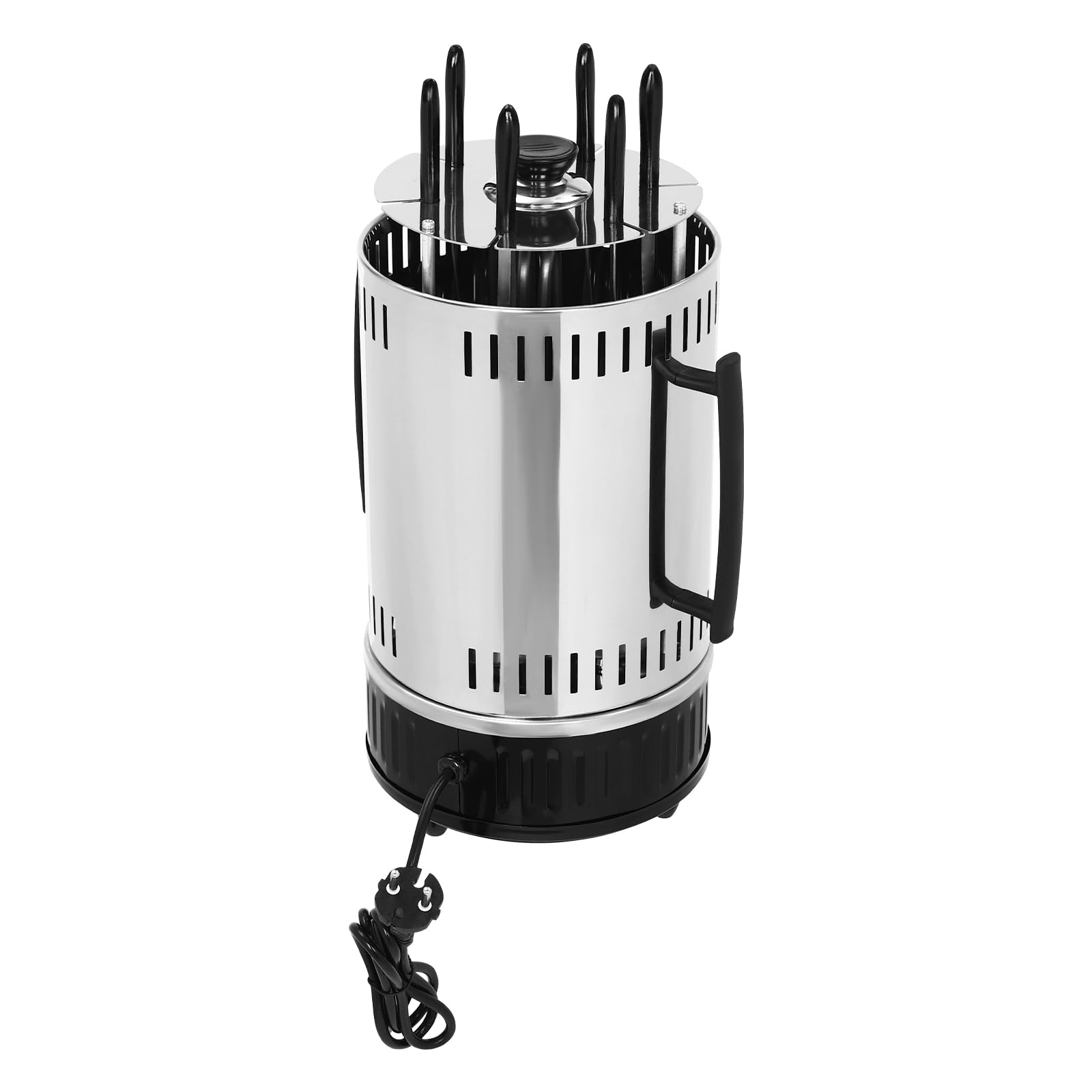 Multigrill Dönergrill Schaschlik Grill 1000 W Elektrogrill Schaschlikgrill mit 5 Spieße, Vertikaler Elektrogrill Tischgrill für BBQ, Tischgrill, Vertikalgrill