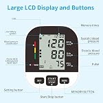 Blood Pressure Monitor for Home Use - Automatic BP Machine with Clinically Accurate Readings, 2 Users LCD Display, 198 Memory & Large Arm Cuff 22-42cm (FSA/HSA Eligible)