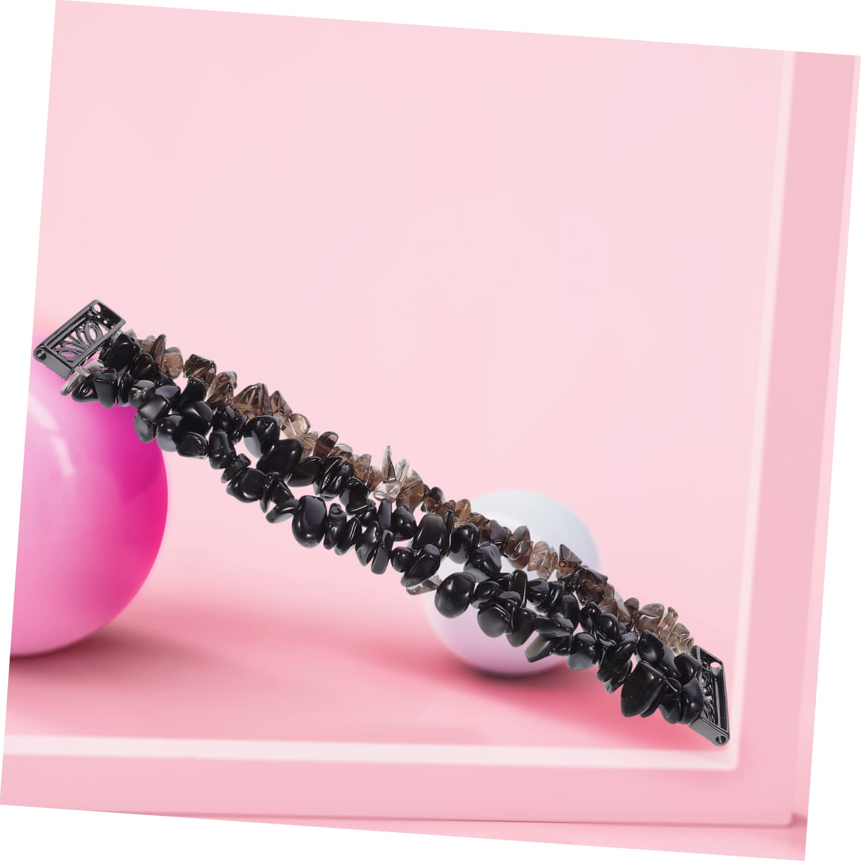 UKCOCO 2 Stück Armband Smartwatches Smartwatches Reloj Inteligente Uhr Smart Metall Uhrenarmband Zarter Uhrengürtel Elastisches Armband Uhrenarmband Armband Mode Naturstein