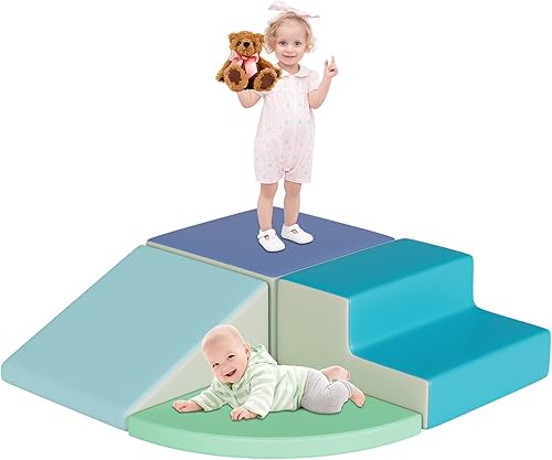 4 bloques de escalada de espuma para niños pequeños juego de actividades en interiores ligero interactivo suave y seguro juego de espuma para