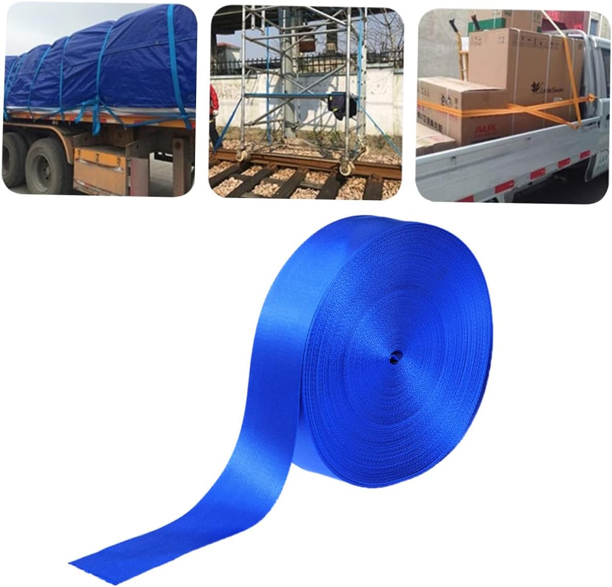 STOBOK Strong Polyester Webbing Straps 5cm Width 50 Yard Roll for Outdoor Gear DIY Projects Pet Collars