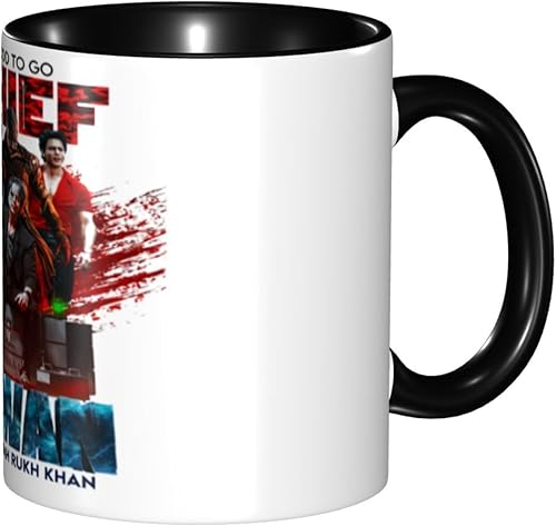 Miniatura 2 de CAIENSO Taza Shah Actor Rukh Productor Khan Tazas de café de cerámica para leche, chocolate, té, jugo, bebidas de agua, novedad, lindo vaso para