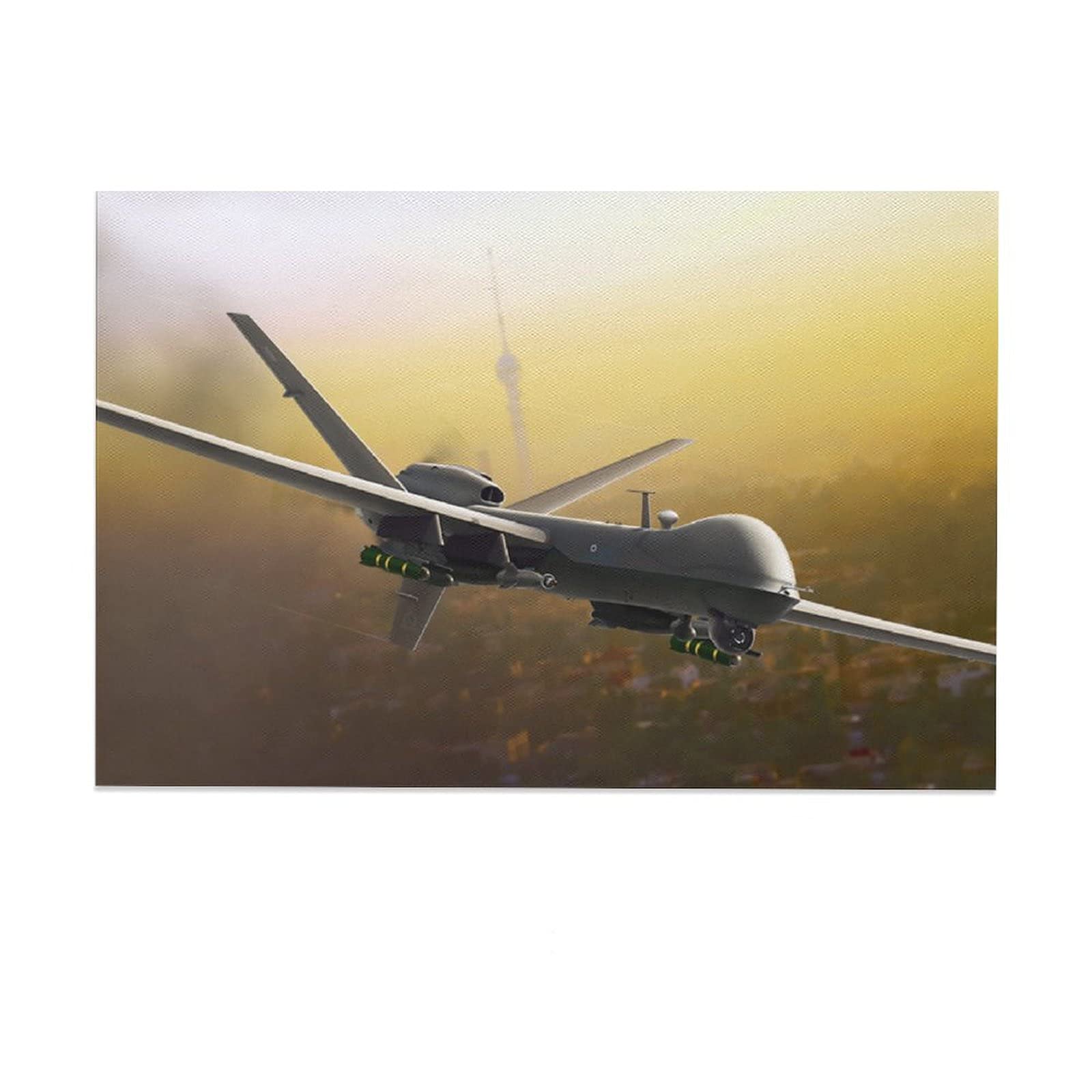 MQ-9 Reaper Aircraft Military Poster (7) Canvas Poster Wall Art Decor Print Picture Paintings for Living Room Bedroom Decoration 24×36inch(60×90cm)
