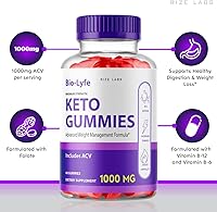 Vista 2 de rize labs - BioLyfe Keto ACV Gummies fórmula avanzada vinagre de sidra de manzana máxima fuerza (60 gomitas)