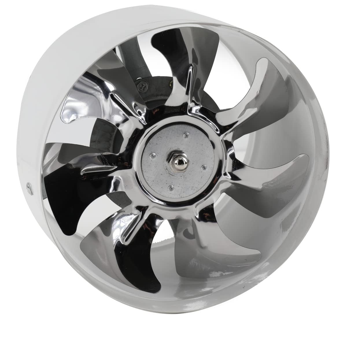 Ventilatore a tubo, 8", in ingresso/scarico, 200 mm, per bagno, cucina, bianco
