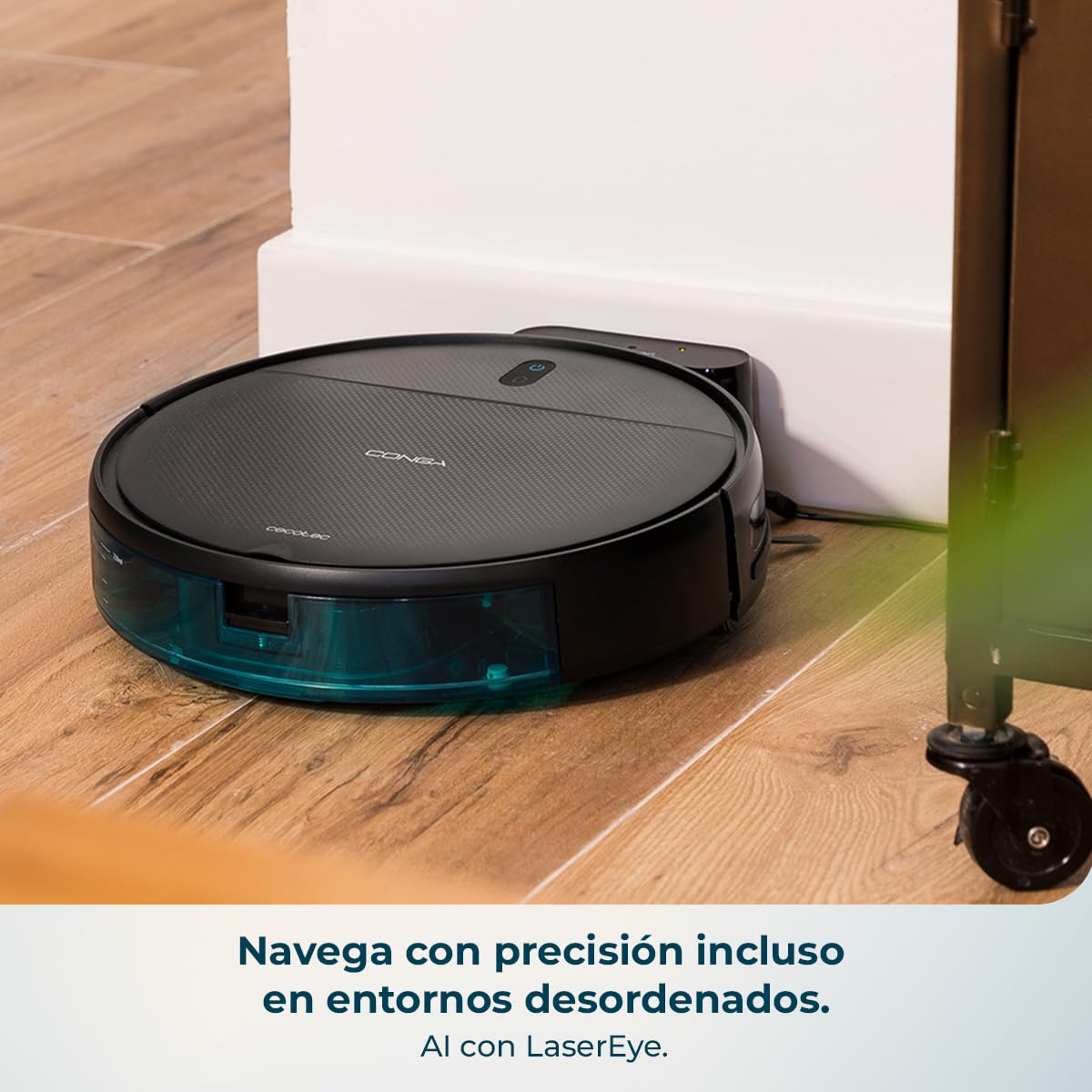 Cecotec Robot Aspirador con Navegación Giroscópica y App Conga M10 X-Treme. 2000Pa, Barre, Aspira, Friega y Pasa la Mopa, Autonomía 120mins, Sensores Anticaídas y 2 Cepillos Laterales — view 2