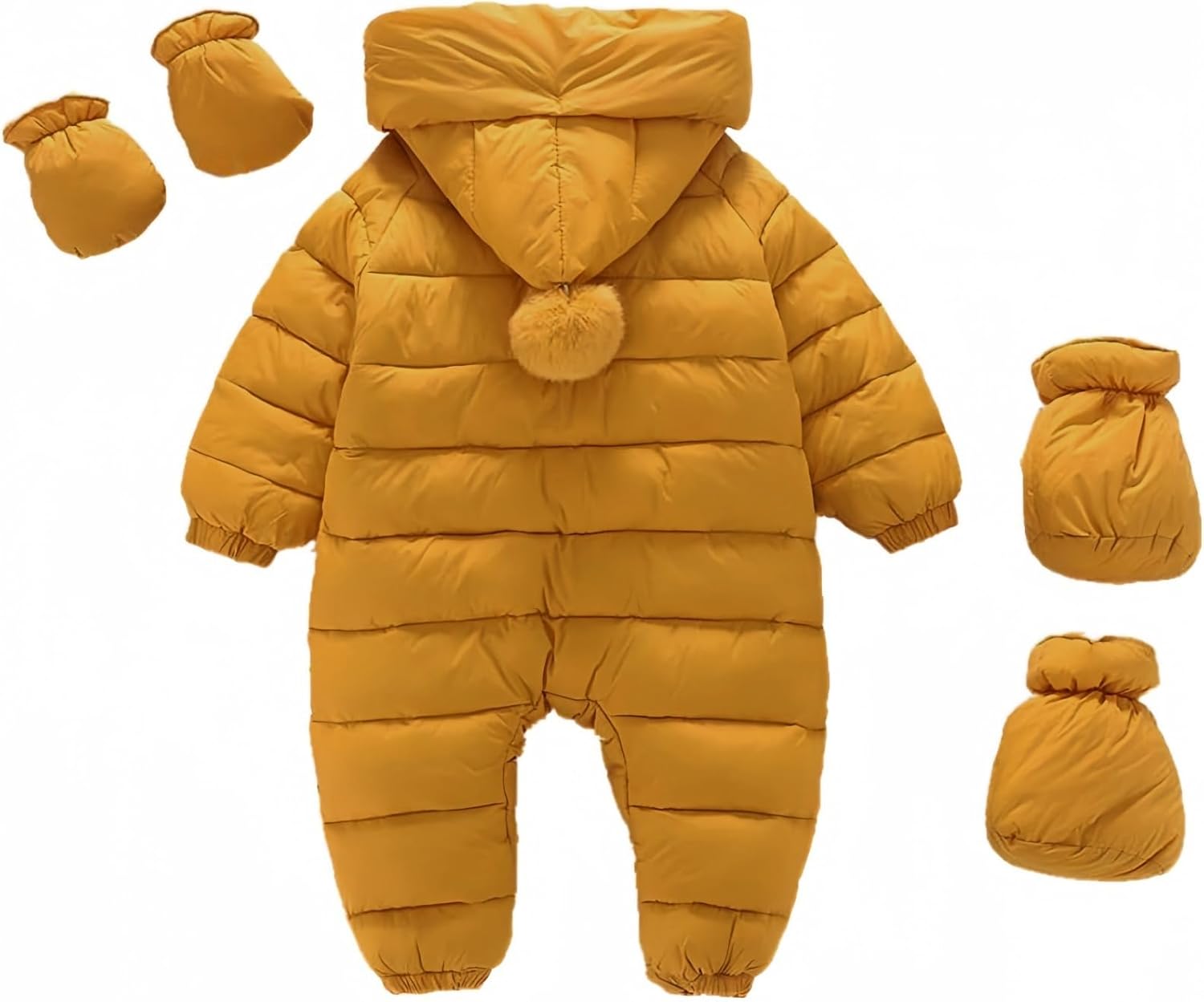Ohrwurm 3 Pcs Baby Flannel Lining Snowsuit Unisex Winter Warm Jumpsuit Double Zip Up Romper