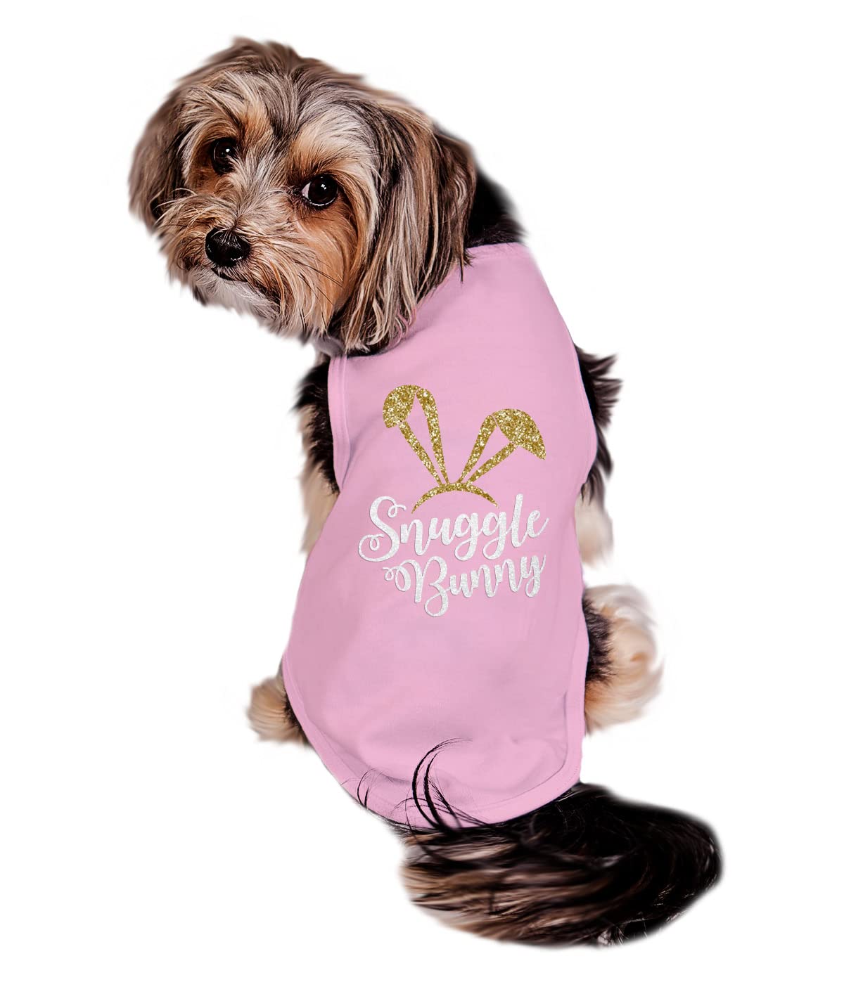 Easter Snuggle Bunny Dog Shirt, Cute Easter Dog Shirt, Bunny Shirt for Dogs, Snuggle Bunny Easter Shirt for Dogs, Clothes for Pets (S 7-10 lbs, Pink)