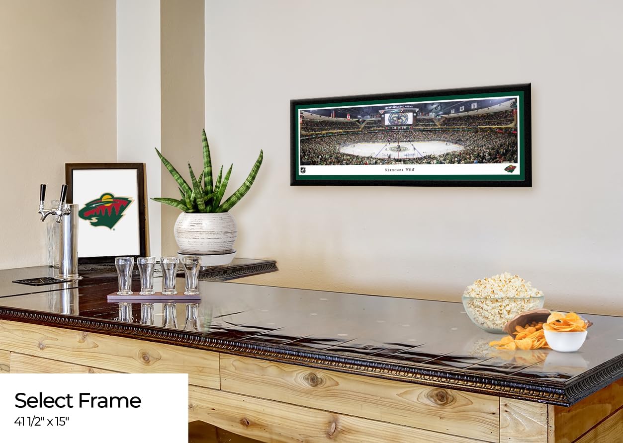 Minnesota Wild - Single Mat, Framed NHL Print by Blakeway Panoramas
