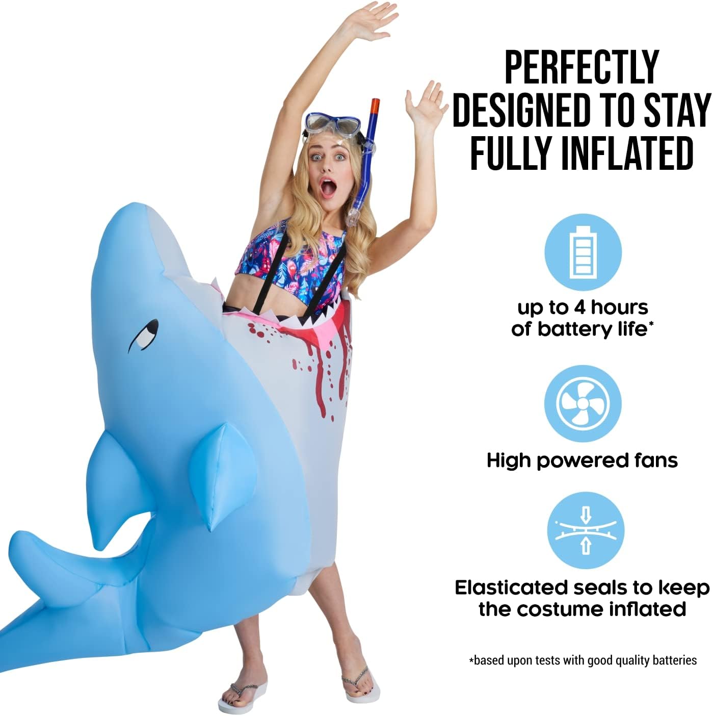 Morph Shark Costume Adult, Inflatable Shark Costume, Inflatable Costumes Adult, Blow Up Costumes for Adults - Image 2