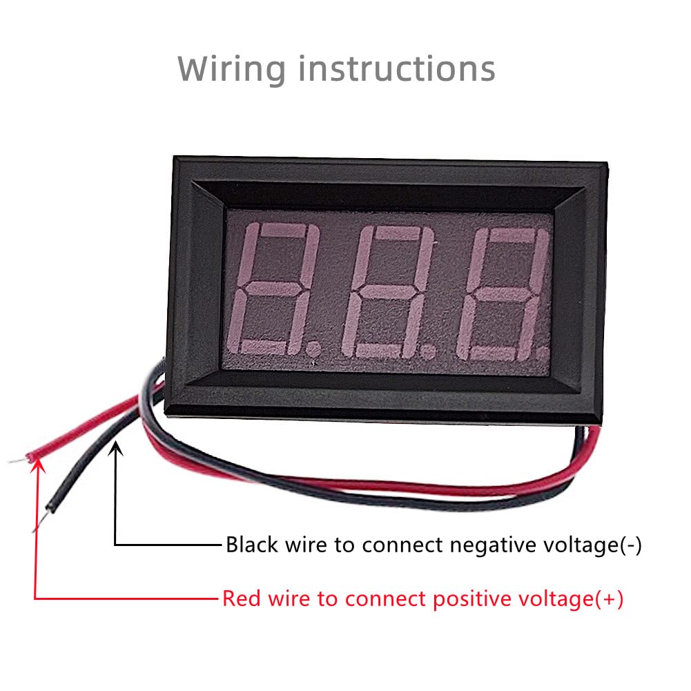 Haldzemo 0.56 Inch Two-Wire Digital Voltage Display 3 Bits DC