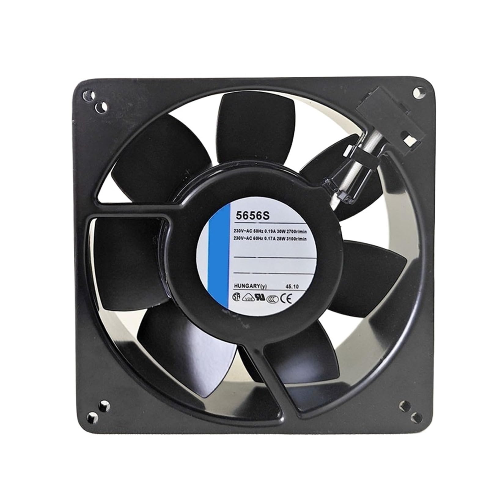 Ventilateur de Refroidissement 5656S AC 230 V 0,19 A 30 W 13538 135 x 135 x 38 mm Bornes à Languette à 2 Broches(Metal Fan Blades)