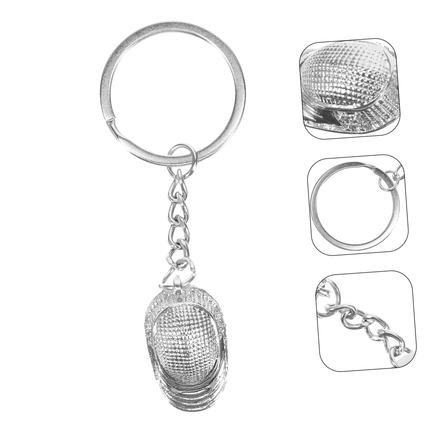 Happyyami Zaino Scherma Portachiavi Recinzione Metallo Portachiavi Liscio Comodo Decorativo E Pratico